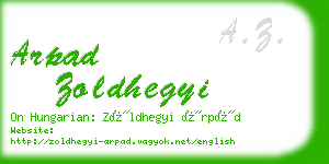 arpad zoldhegyi business card